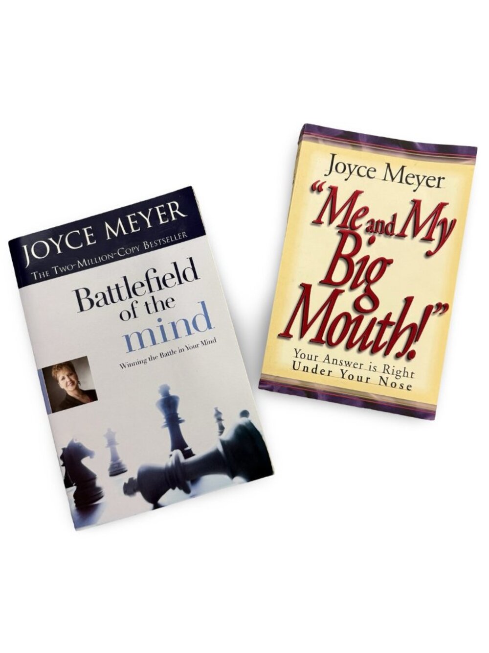 Joyce Meyer Battlefield Of The Mind / Me And My Big Mouth 2 Paperback Books Lot